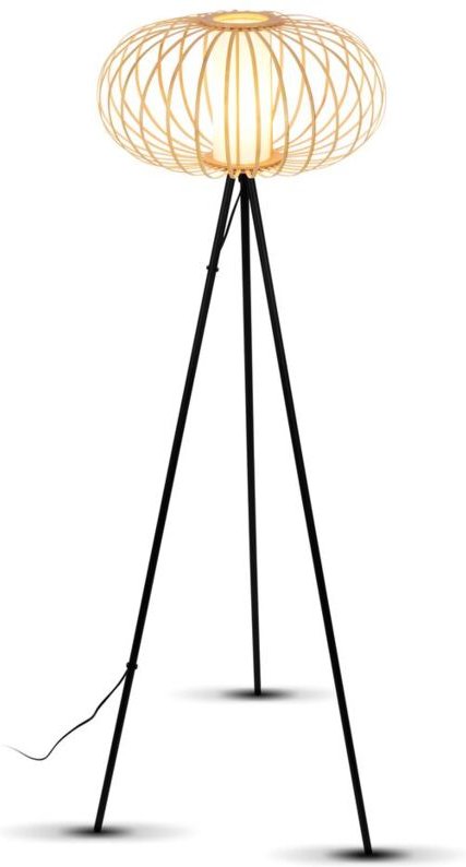 Thumbnail - Floor light, bamboo nature, excl. 1xE27/max.10W