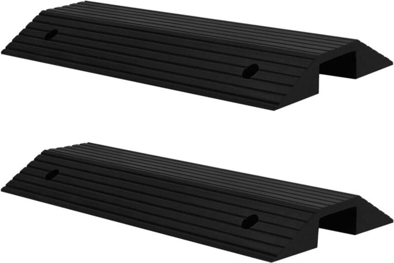 Brückenschwellenrampen 2 Stk. 80x40x8 cm Gummi - Vidaxl