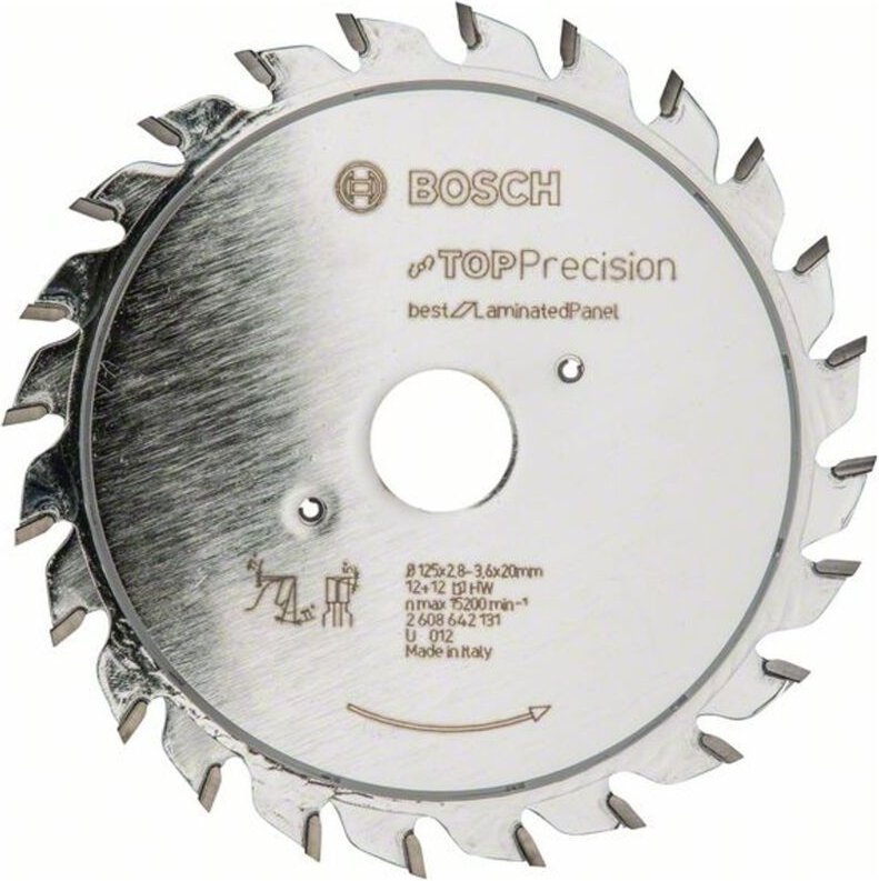 Vorritzblatt Top Precision Best for Laminated Panel, 125 x 20 x 2,8 - 3,6 mm - Bosch