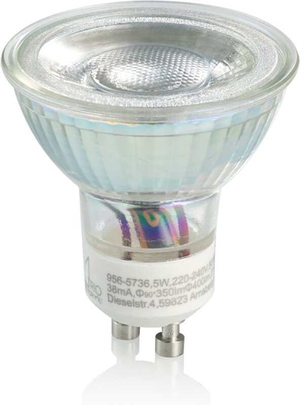 Trio - GU10 led Stiftsockel - 4,5 Watt, 345 Lumen, 3000 k Warmweiß - 3 Stufen Dimmer