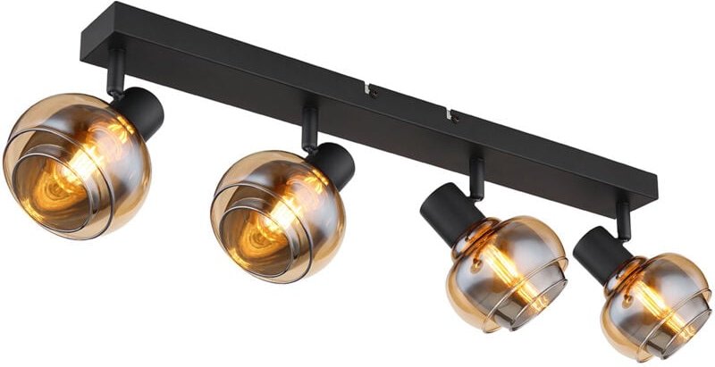 Spot - Tokki - schwarz - glas metall - buntglaslampe - - Globo