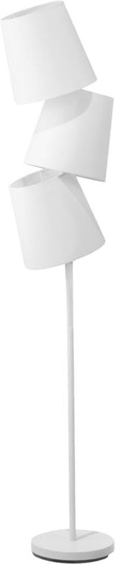 Stehlampe Cremeweiß Metall 164 cm 3-Flammig Stoffschirme Langes Kabel mit Schalter Retro Design