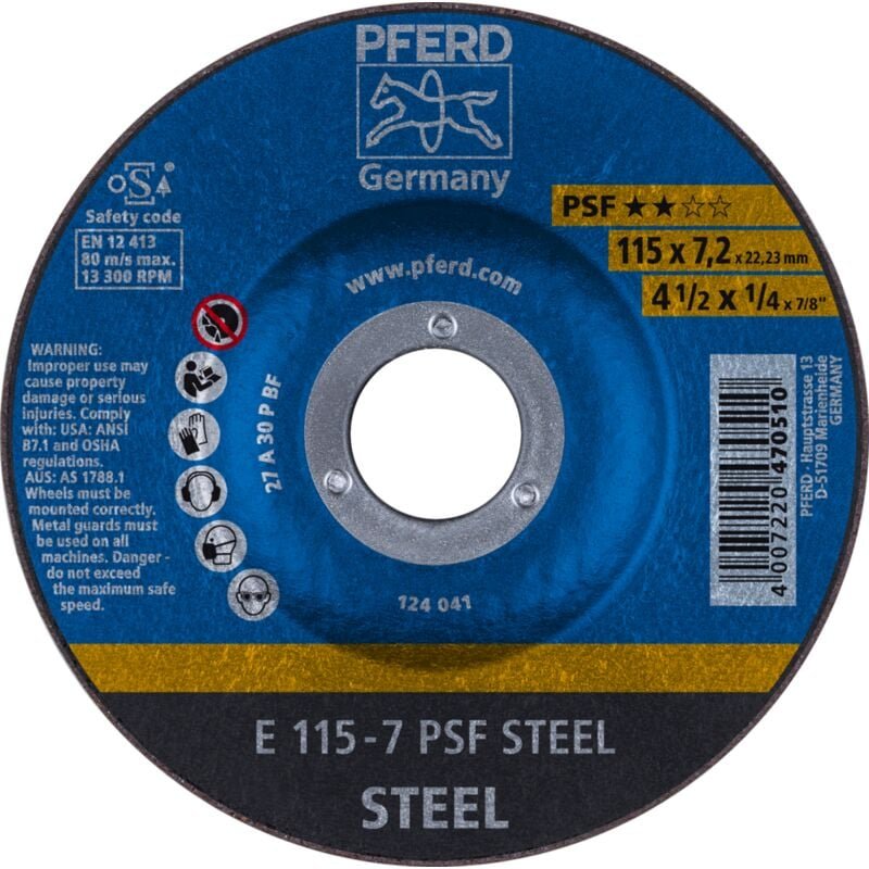Schruppscheibe e 115-7 Psf Steel - Pferd