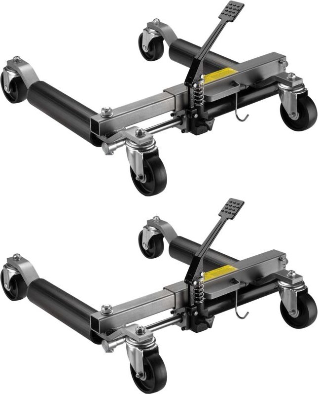 Pkw Rangierhilfe 2x Wagenheber hydraulisch, 2 Stück Rangierwagenheber je 680 kg Tragkraft, Autoheber bis 30 cm Reifenbre...