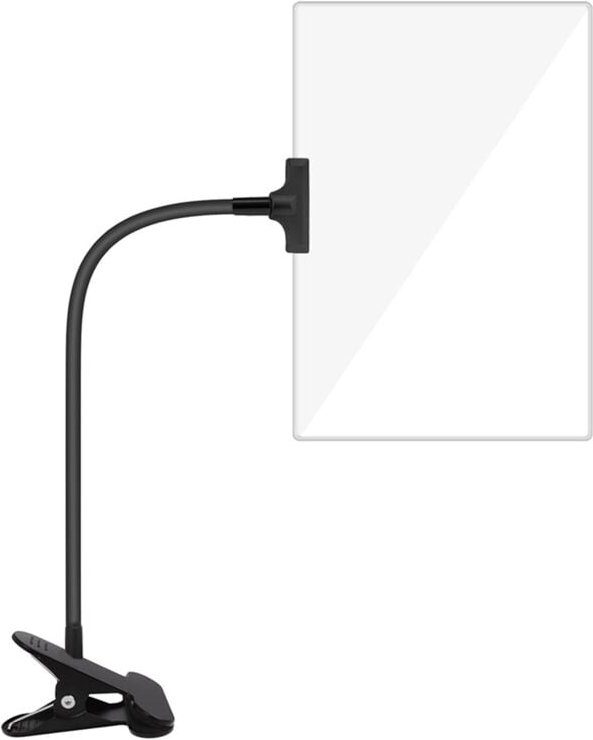 5-fache Lupe mit Clip, 6 x 3,5 Zoll Lupenklemme, verstellbarer flexibler Schwanenhals, Clip auf