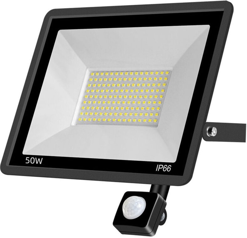 50 w LED-Flutlicht für den Außenbereich mit Bewegungsmelder, IP66 wasserdichter LED-Strahler mit Sensor, 5000 lm, 7000 k...