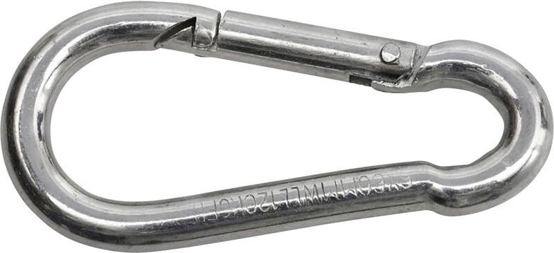 SWG 680 154 851 80 Feuerwehrkarabinerhaken Stahl galvanisch verzinkt (L x B) 50 mm x 5 mm