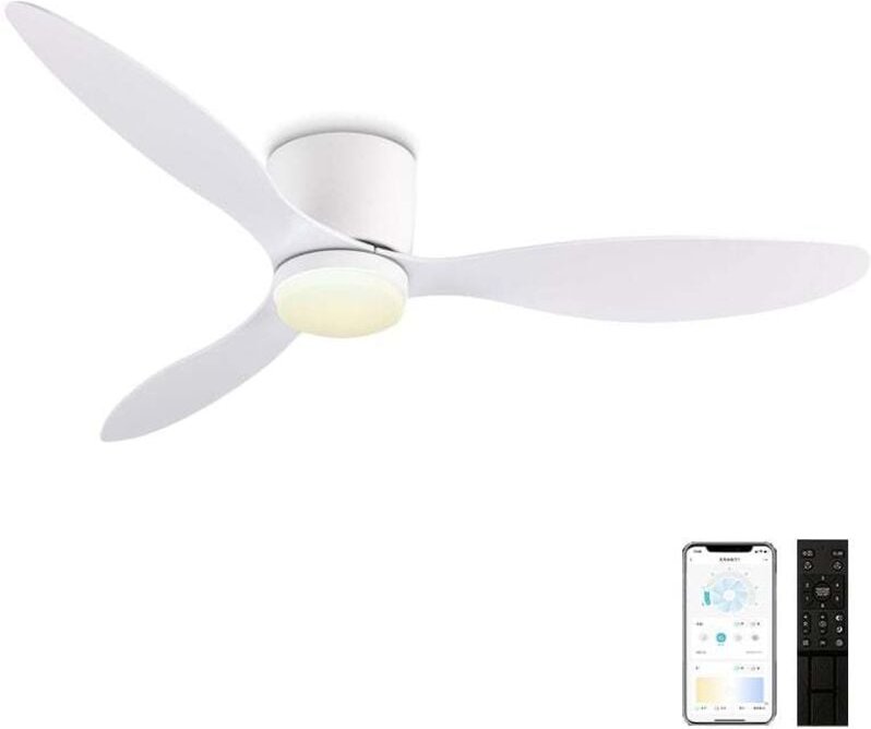 42 Zoll Deckenventilator mit Licht und Fernbedienung, umkehrbarer Gleichstrommotor, leise und beleuchtet, 6 Geschwindigk...