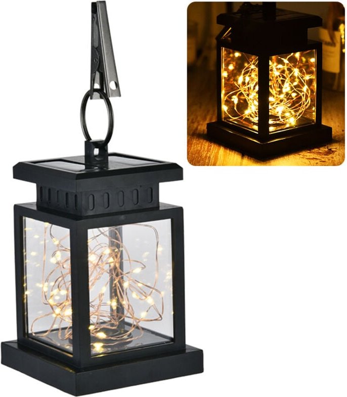 Solarlaterne Lichter im Freien led -Tischlampe im Freien mit Clip für Garten -Terrasse Landschaftsdekoration hängen - Eo...