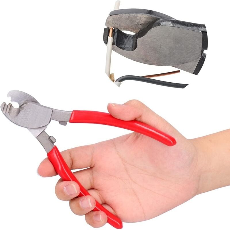 Csparkv - Kabelzange, tragbarer Kabelschneider, Kupfer- und Aluminium-Isolierungszange für Aluminium-, Kupfer- und Kommu...