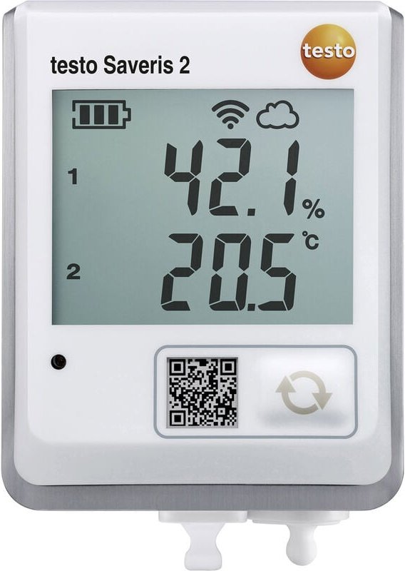 0572 2035 Saveris 2-H2 Multi-Datenlogger Messgröße Temperatur, Luftfeuchtigkeit -30 bis 70 °c - Testo