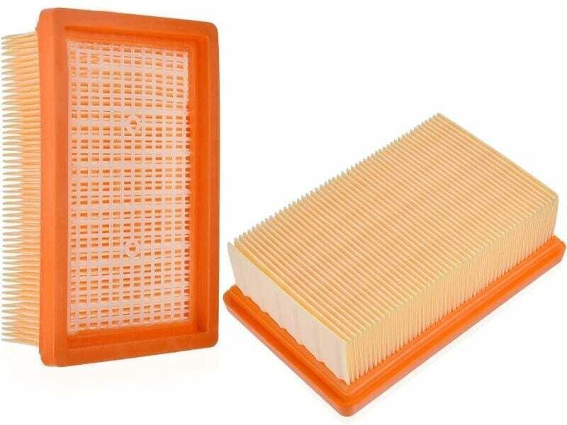 2er Set Flachfaltenfilter für Kärcher Staubsauger WD4/WD5/WD6 /MV4/MV5/MV6/WD4P/WD5P/WD6P Ersatzfilter für Kärcher Staub...