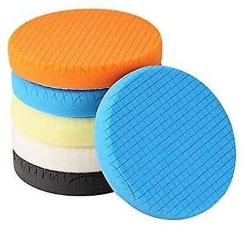 Polierpad, 5 Stück 150 mm/6 Zoll Polierschwamm Autopolierset Polierer-Pufferpad/für ro/da Dual Action Polierer Polieren