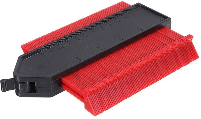 Inch Interlocking Form Contour Duplicator Profile Gauge Tile Laminate Tile Edge Woodworking Gauge - Red