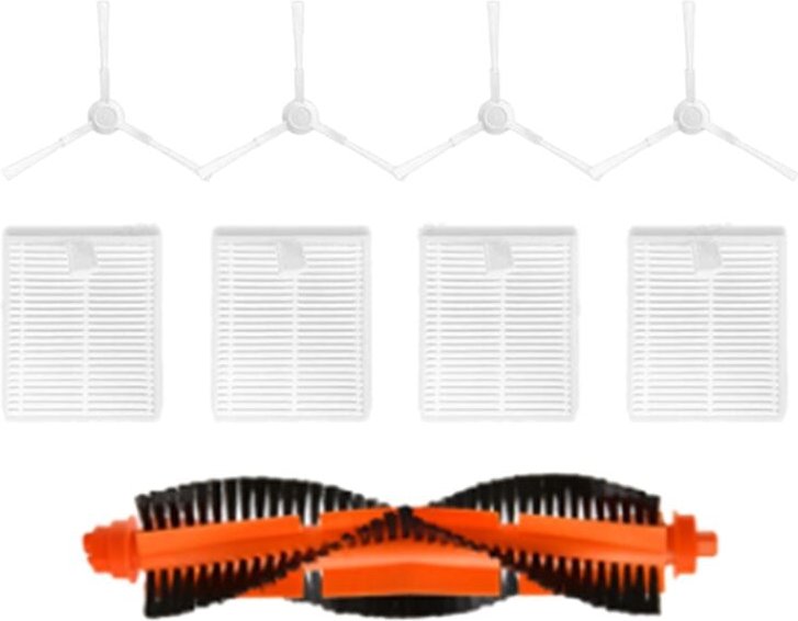 9 StüCk -Ersatzteile für Robot Vacuum E10 E12 B112 StaubsaugerzubehöR HauptseitenbüRste Hepa-Filter