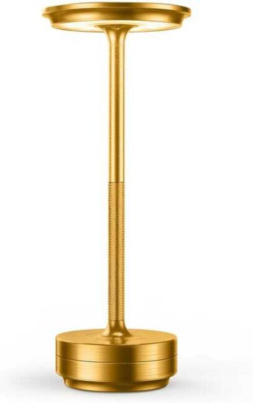 Qiyao - Kabellose Tischlampe, Mini-Nachttischlampe mit wiederaufladbarem Akku und USB-Anschluss, 2600 mAh, led, 3 Hellig...