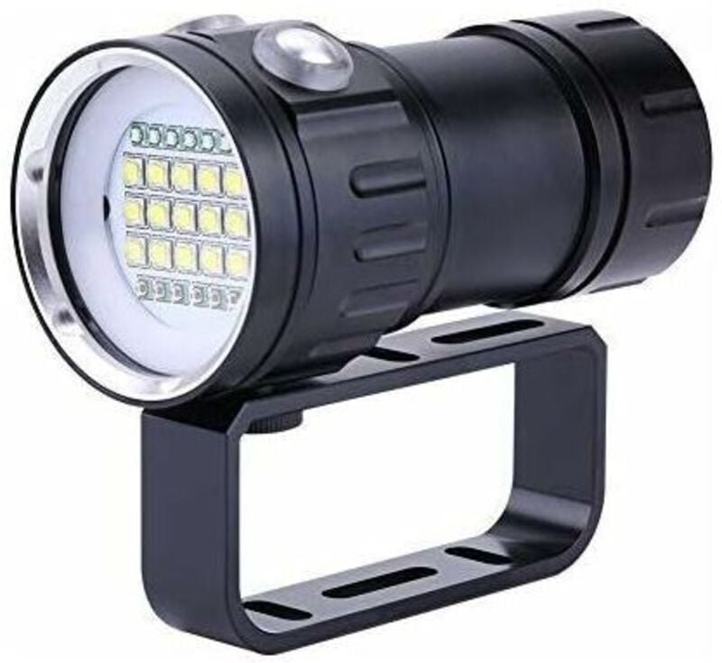 Tigrezy - Unterwasser-Tauchleuchte, IPX8 wasserdicht, 18000 lm, 80 m Unterwasser-Taschenlampe für Fotografie und Video