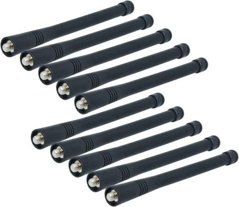 vhbw 10x Antenne kompatibel mit Motorola HT1550, HT50, HT750, HT1550XLS, HT1250-LS+, P10, P100, HT1250-LS, HT600 Funkger...