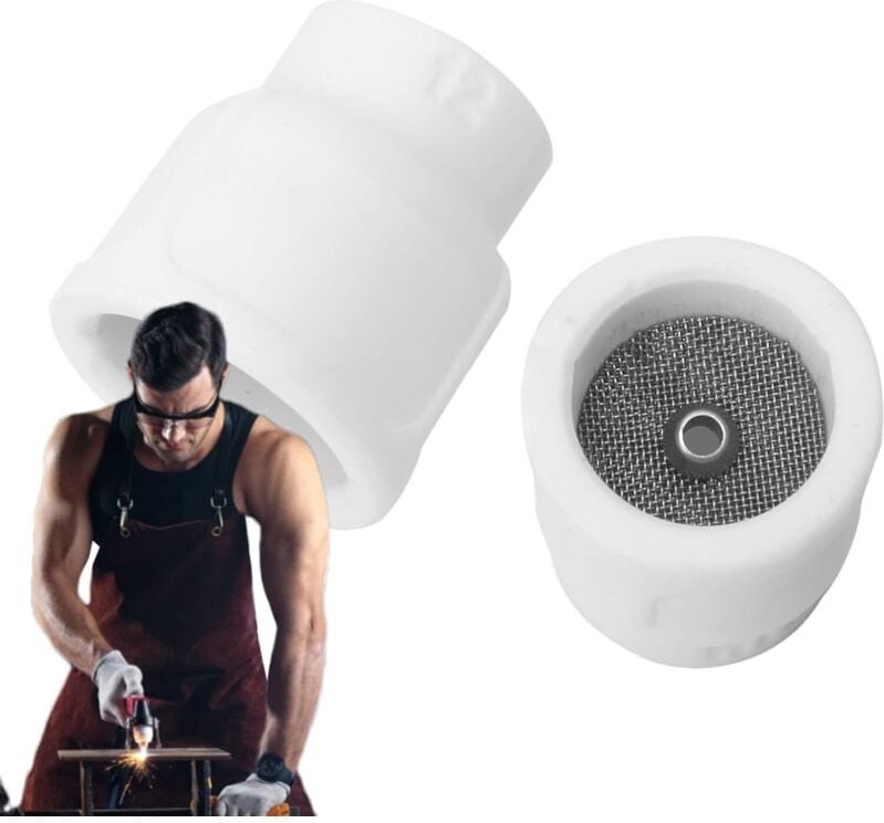 Glasbecher für WIG-Brenner – Keramikdüse zum Argonschweißen, keramikgekühlte Schweißbrennerteile, leichtes Design für Ke...