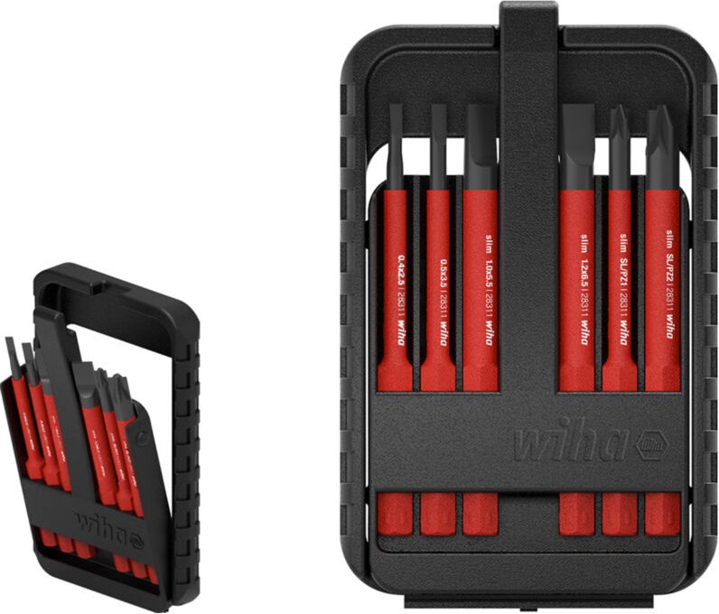 Bit Set slimBit electric Schlitz, PlusMinus/Pozidriv 6-tlg. (43158) - Wiha