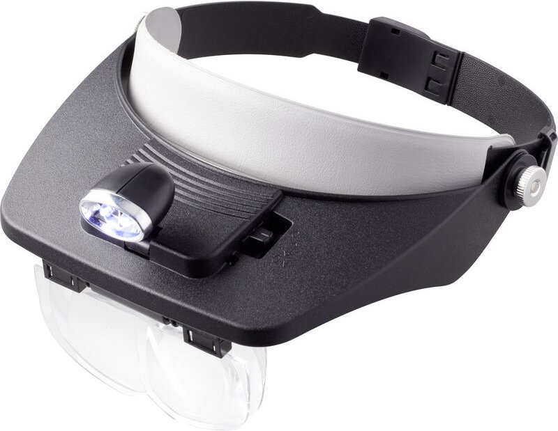 TOOLCRAFT TO-5137803 Kopflupe mit LED-Beleuchtung Vergrößerungsfaktor: 1.2 x, 1.8 x, 2.5 x, 3.5 x L