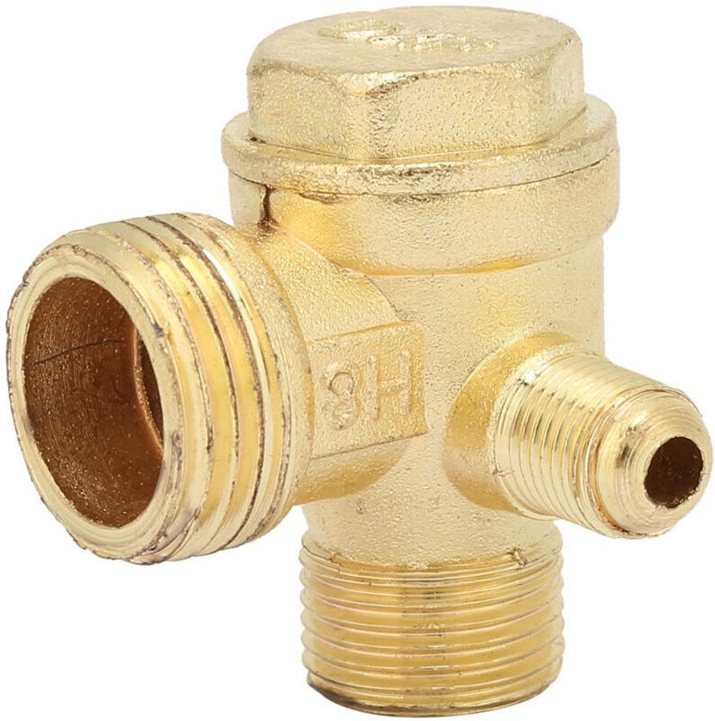 Pumpenkopf für Luftkompressor, Rückschlagventil aus goldfarbener Zinklegierung, hervorragender Ersatz für 1/2"- und 3/8"...
