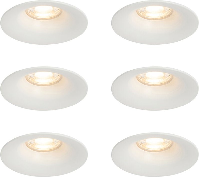 Set mit 6 Einbaustrahlern weiß GU10 50 mm - Gijs