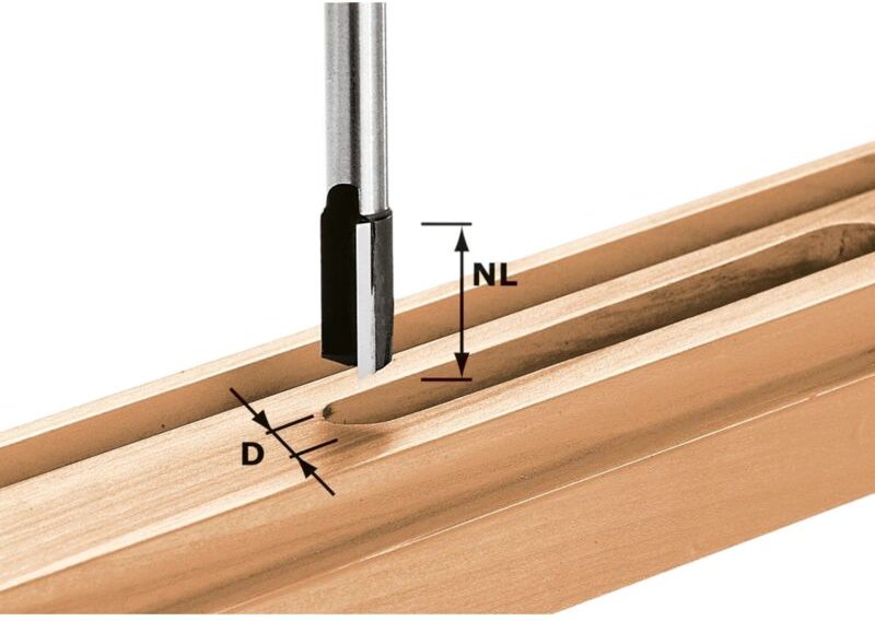 Hw S8 D15/20 Nutfräser 15 x 20 x 60 x 8 mm ( 490965 ) für Oberfräse of 900, of 1000, of 1010, of 1010 r, of 1400, of 200...