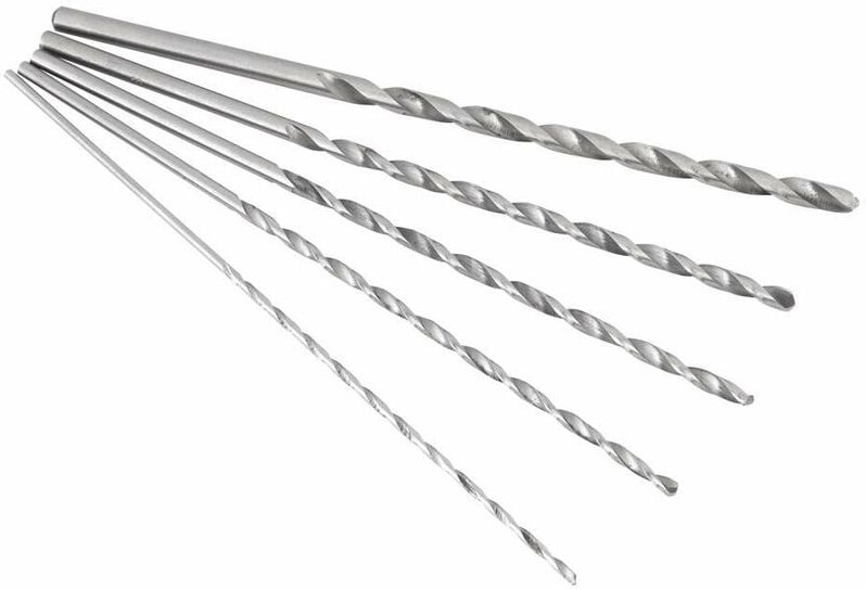 Sjlerst - 5 Stck Lang hss Spiralbohrer, Twist-Bohrer, Kernlochbohrer Satz, 2mm/ 3mm/ 3,5 mm/ 4mm/ 5mm, Holzbohrer lang, ...