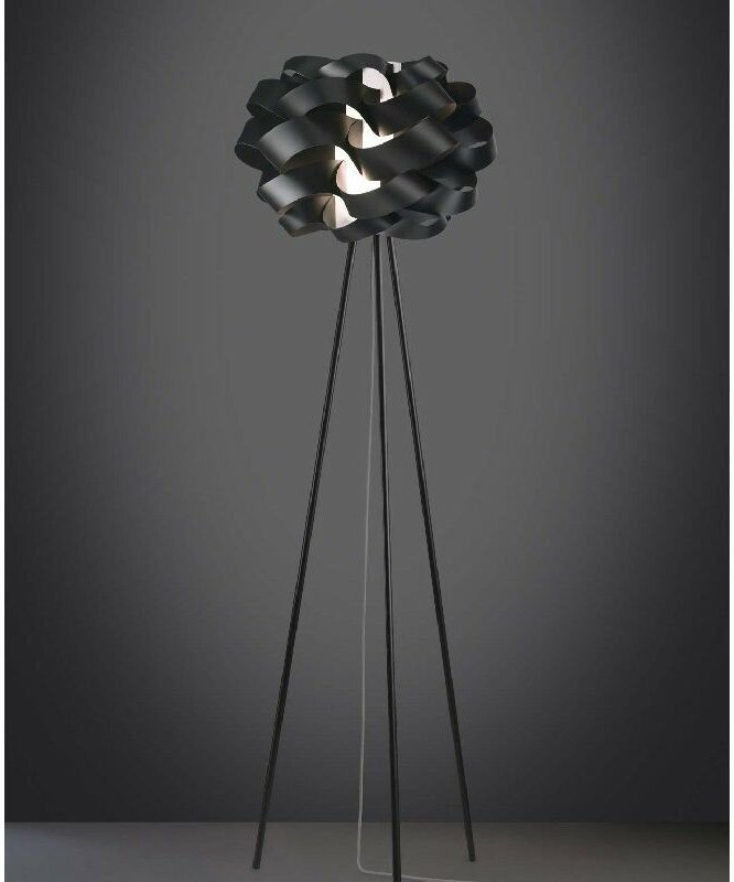 Linea Zero - cloud dreibeinige Stehlampe Schwarz Durchmesser 50x H160 cm