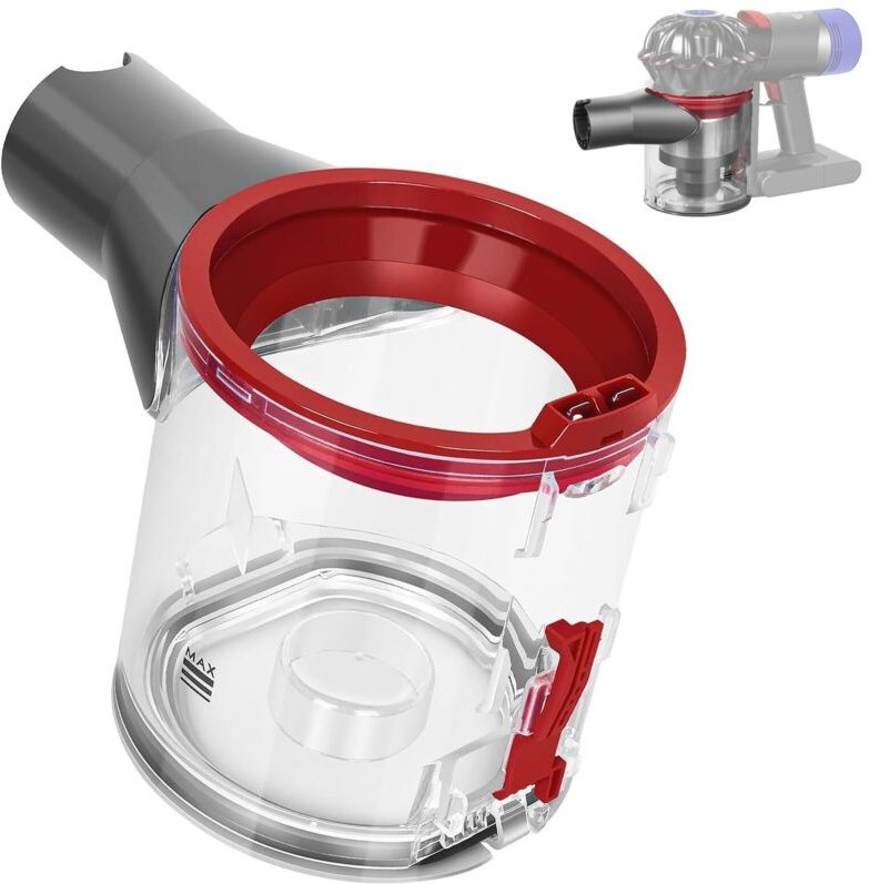 Hochwertiger, durchsichtiger Staubbehälter für Dyson V7/V8 Staubsauger, für Dyson V7/V8 Staubsaugerzubehör, Ersatzteile ...