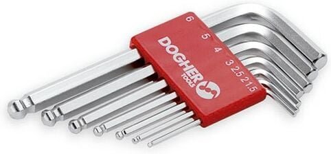 Thumbnail - Sechskant rot s/c Steckschlüssel Satz 7tlg 1,5-6 Dogher 603-007