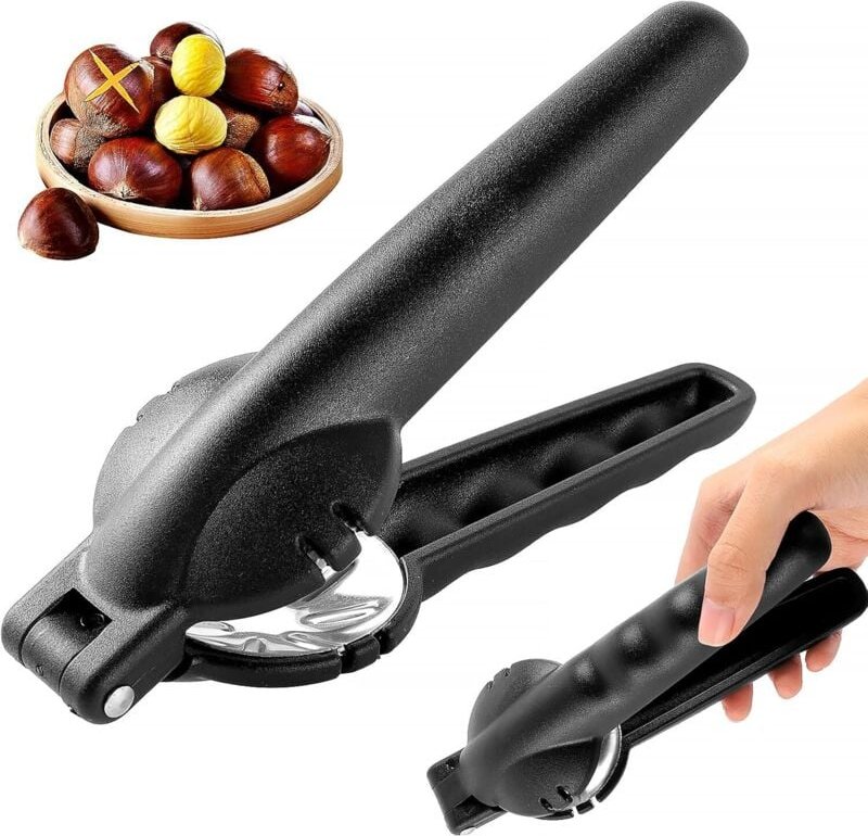 Maronenzange, Nussknacker, Maronenschneider aus Edelstahl, Maronenöffner, Küchenutensilien Trockenobstöffner für Nüsse, ...