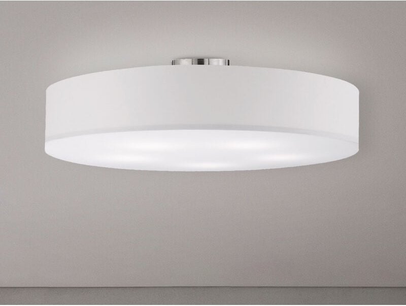 Große led Deckenleuchte mit Stoffschirm in Weiß ø 65cm
