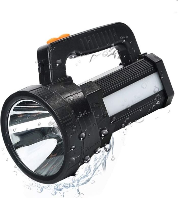 Ultrastarke LED-Taschenlampe, 7200 mAh/6000 Lumen, wiederaufladbare Taschenlampe, IPX4 wasserdicht, 6 Modi, USB-Taschenl...