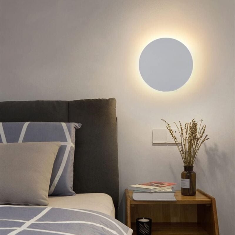 Lumière Murale Led Avec Interrupteur Tactile Lampe Murale de Chambre À Coucher de Chambre À Coucher 18cm lumière tricolo...