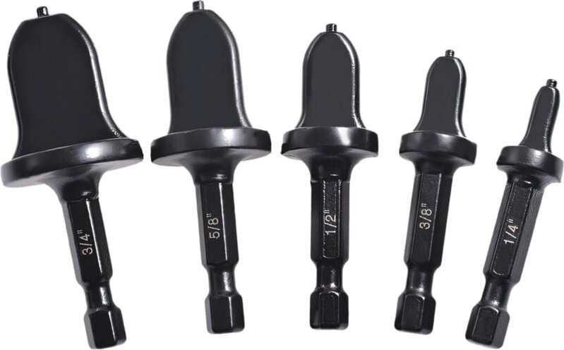 Tigrezy - Bördelwerkzeug für Kupferrohre, 5-teiliges Bohrerset, Kupferrohr-Expander-Bit für die Reparatur von Klimaanlag...