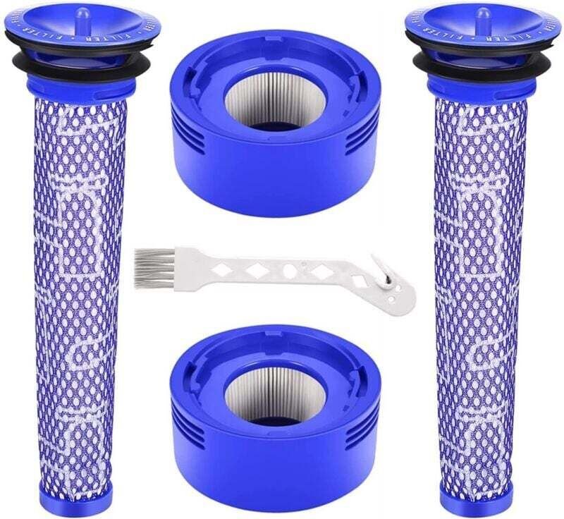Ersatzfilterpaket für Dyson V7, V8 Staubsauger, 2 HEPA-Nachfilter und 2 Vorfilter 965661-01 und 967478-01 - Aiperq