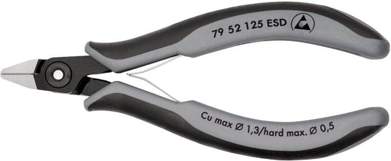 Knipex - 79 52 125 esd Präzisions-Elektronik-Seitenschneider esd brüniert 125 mm