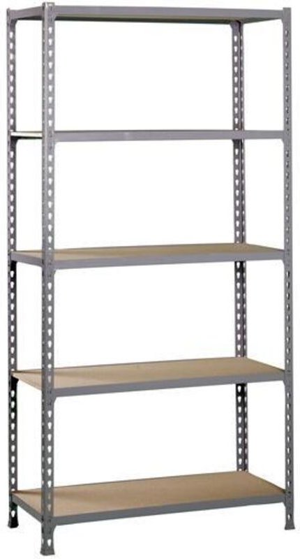 Simonrack Bausatz maderclick mini 5/400 Metallregal 5 Fachböden/150kg Holzböden 180x80x40cm grau