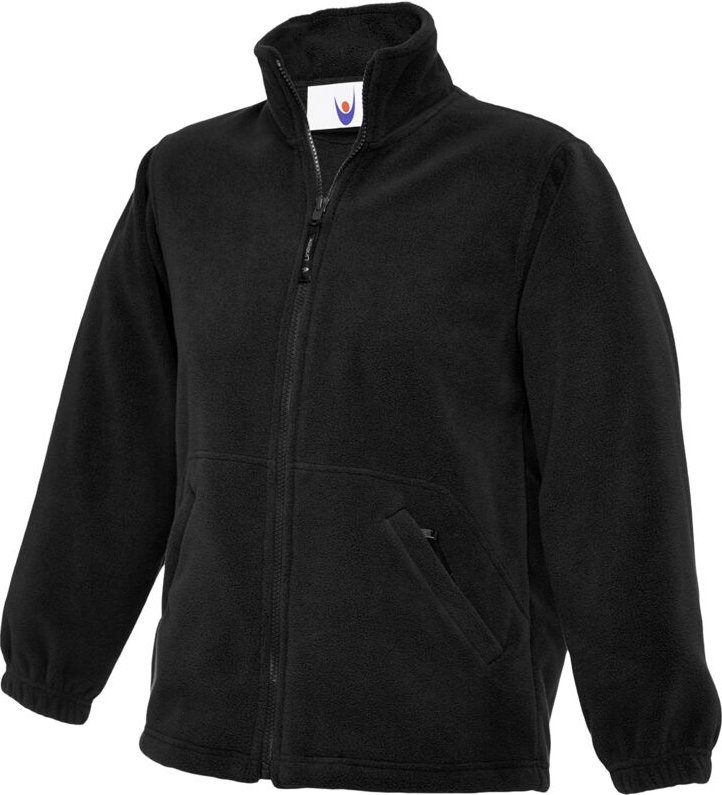Kinder Classic Arbeits-Fleecejacke Schwarz 7/8 Jr. 300 g/m²