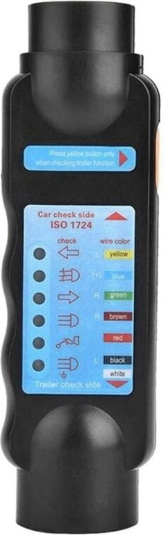 Tlily - 7-adriger Anhängertester, 12 v, für Wohnmobile, Verdrahtung, Signalstecker, Buchse, Recorder