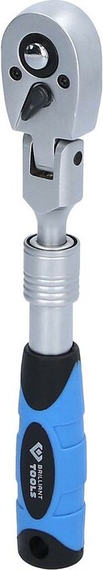 Brilliant Tools - 1/4' Teleskop-Umschaltknarre mit flexibelem Kopf (175 - 225 mm)