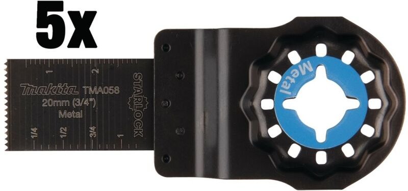 Tauchsägeblatt-Set, 5 Stk., TMA058, 20x30 mm, 1,3 mm - Makita