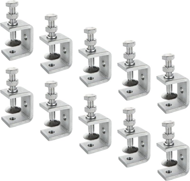 10er-Pack 30-mm-C-Schraubzwingen Verstellbare C-Klemmen aus Edelstahl 304, Spannbereich 0–25 mm, für Schweißarbeiten, Zi...