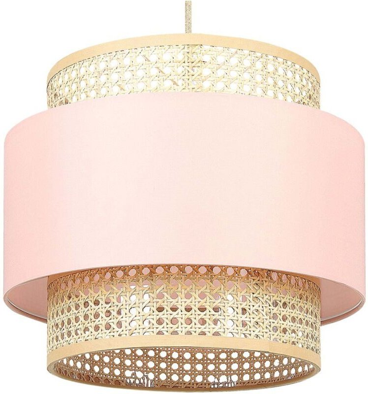 Hängeleuchte YUMURI Rattan Pfirsichrosa