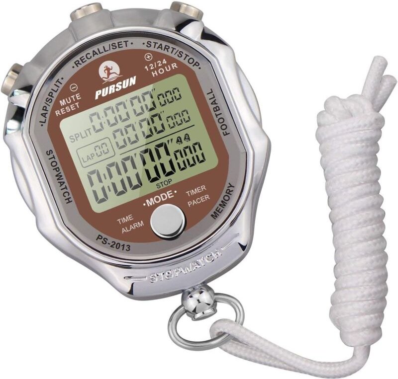 Memkey - Stoppuhr, 100 Stück Erinnerungen, Outdoor-Chronograph, wasserdichter elektronischer Timer für Basketball, Fußba...