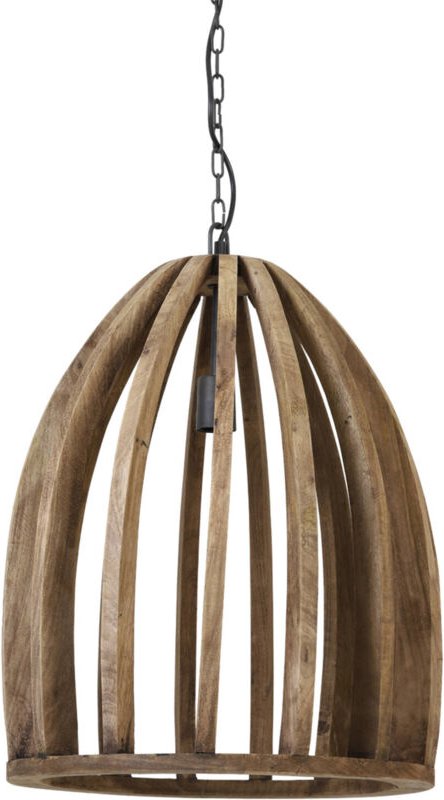 Hängeleuchte - Haranka - braun - holz - E27 - - Light&living