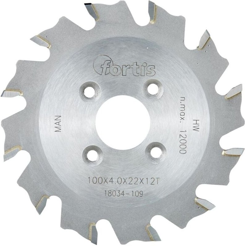 HW-Lamellen-Nutfräser 100x4,0x22 Z12W - Fortis