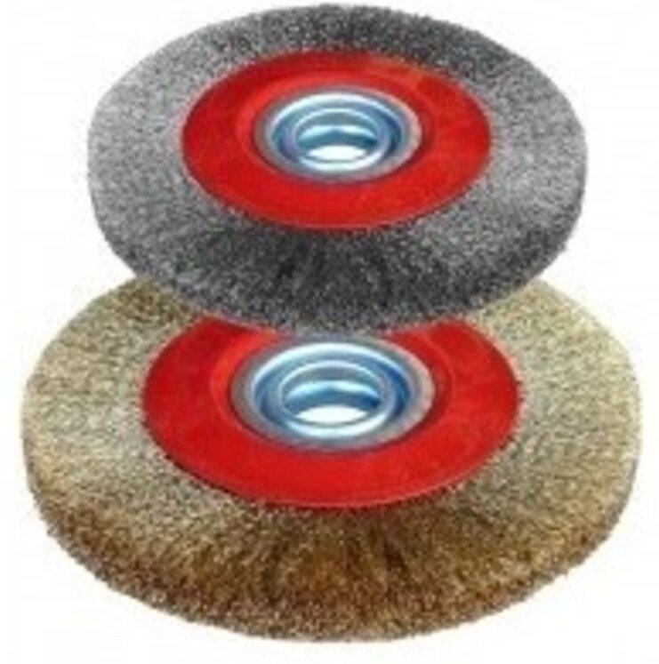 Bürsten für Schleifbock-Box 1 Bürste Scheibe Durchmesser: 150 mm Dicke: 20 mm Bohrung: 32 mm